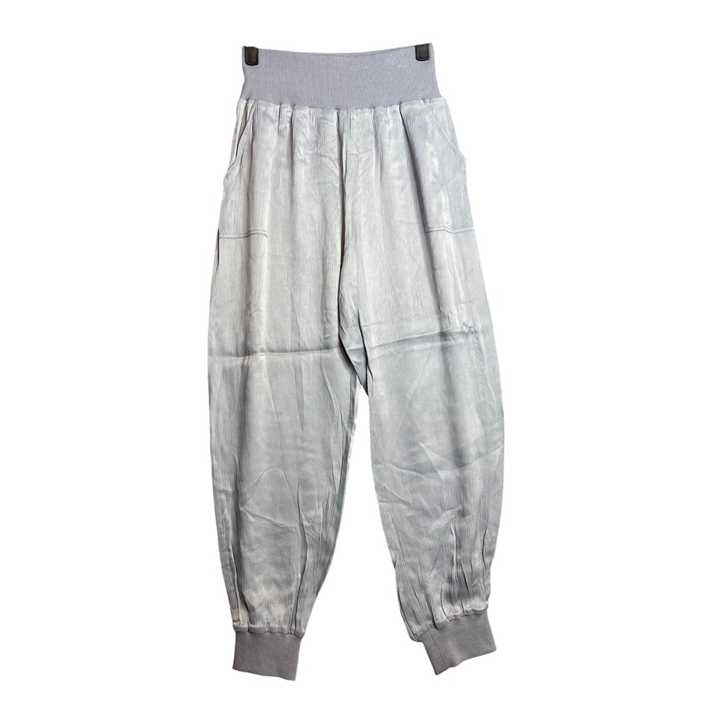 bobi‎ BLACK Sleek Textured Jogger Pant Size S Slate Gray Pull On Pockets NWT